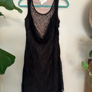 NWT Aiden Black Lace Midi Dress